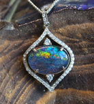 Sterling Sliver Opal Triplet Pendant and Earrings Set - Masterpiece Jewellery Opal & Gems Sydney Australia | Online Shop