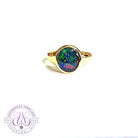 9kt Yellow Gold Opal triplet signet ring