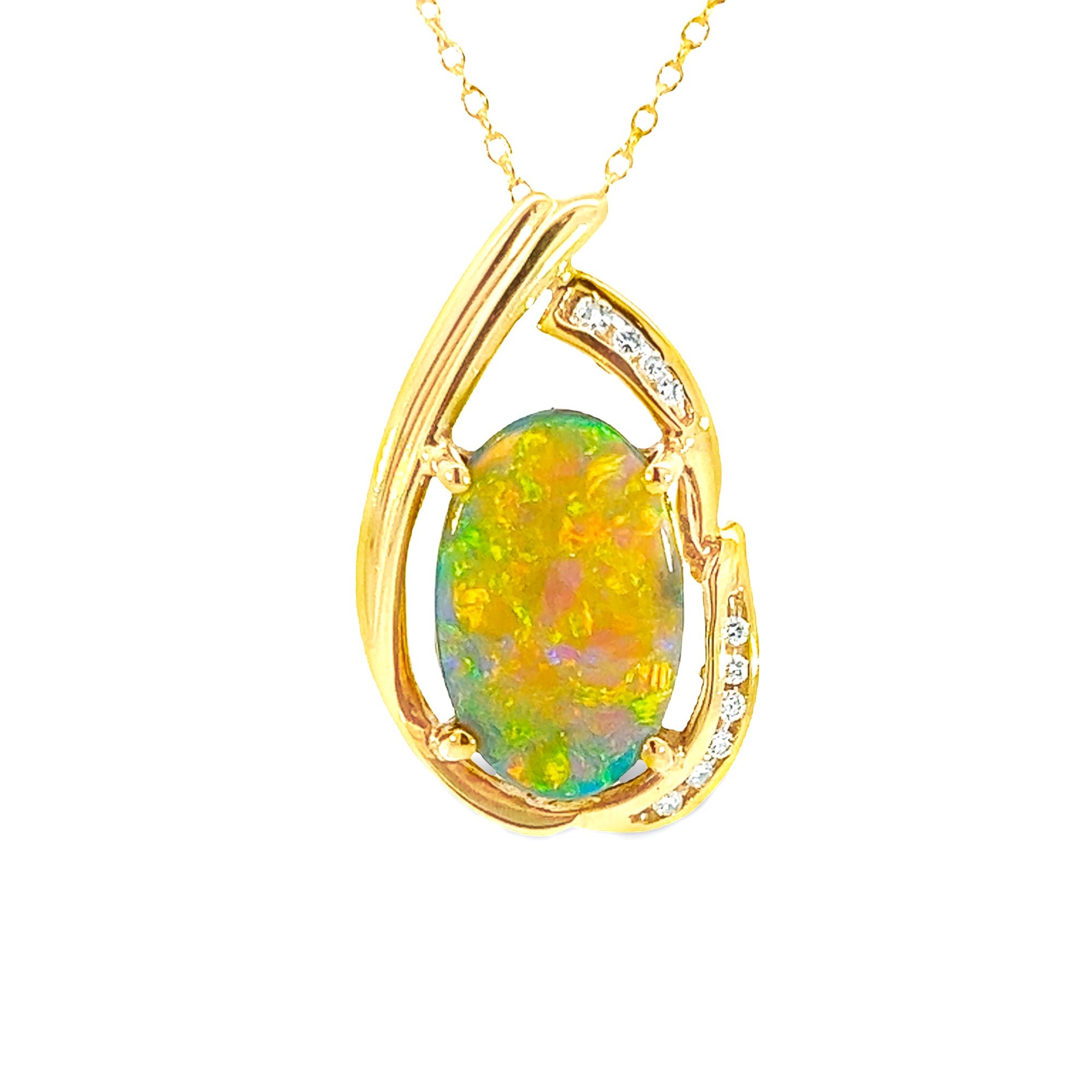 Opal birthstone deals necklace