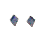 Sterling Silver diamond shape Opal doublet studs - Masterpiece Jewellery Opal & Gems Sydney Australia | Online Shop