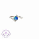 Sterling Silver Opal doublet 6mm split shank - Masterpiece Jewellery Opal & Gems Sydney Australia | Online Shop