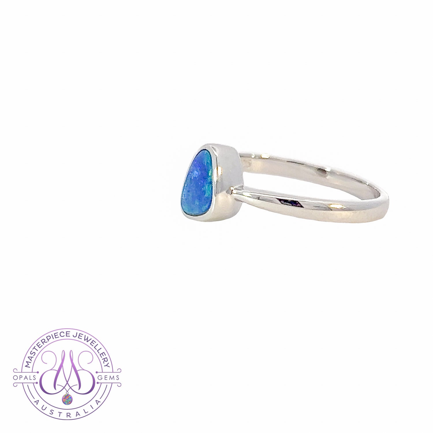 Sterling Silver Freeform Opal doublet 8.1x6mm - Masterpiece Jewellery Opal & Gems Sydney Australia | Online Shop