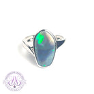 Sterling Silver Black Opal freeform 2.9ct ring