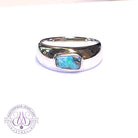 Sterling Silver signet style boulder Opal 0.75ct ring