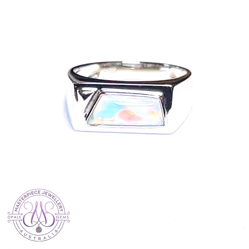 14kt White Gold Crystal Opal ring