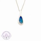 Sterling Silver Opal Doublet drop loop pendant