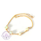 14kt Yellow gold Crystal Opal spacer bracelet 