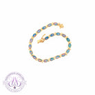 18kt Yellow Gold Opal doublet tennis bracelet style