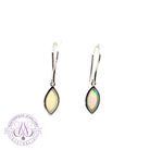 Sterling Silver dangling Hook marquise set Light Opal earrings