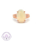 Rose Gold Plated sterling silver solitaire ring