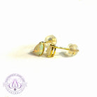 14kt Yellow Gold Pear shape 6x4mm Opal crystal studs  