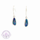 Sterling Silver drop style Opal doublet earrings