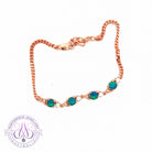 Rose Gold plated Opal triplet bracelet 5mm round