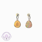 Sterling Silver dangling 2.55ct Black Opal dangling earrings