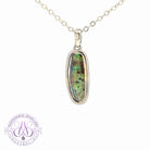 Sterling Silver bezel set Boulder Opal pendant rectangular