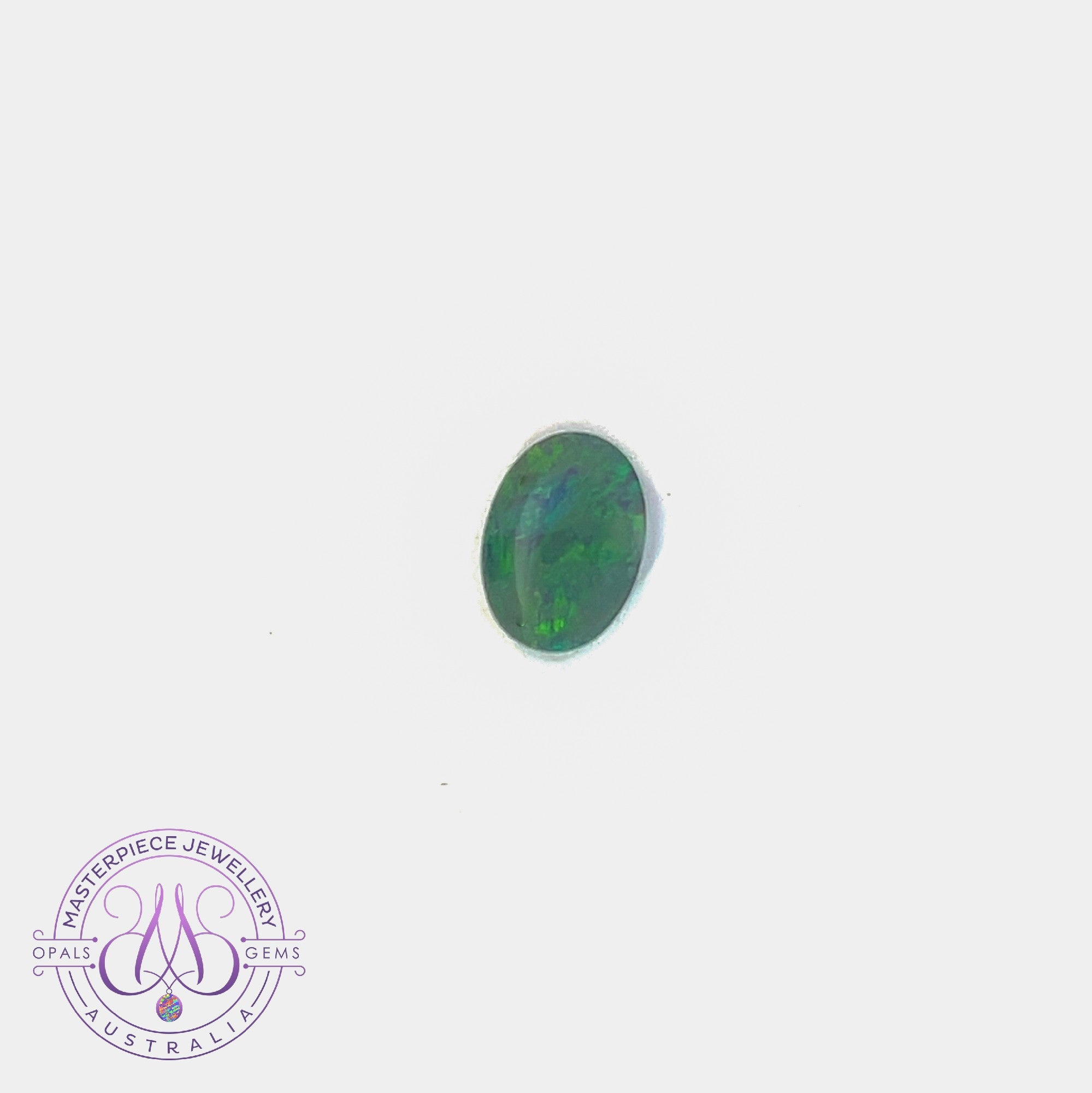 Black Opal Oval 4.32ct Forest green