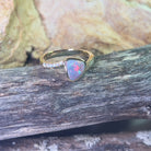 14kt Yellow Gold Black Opal 1ct and diamond ring - Masterpiece Jewellery Opal & Gems Sydney Australia | Online Shop