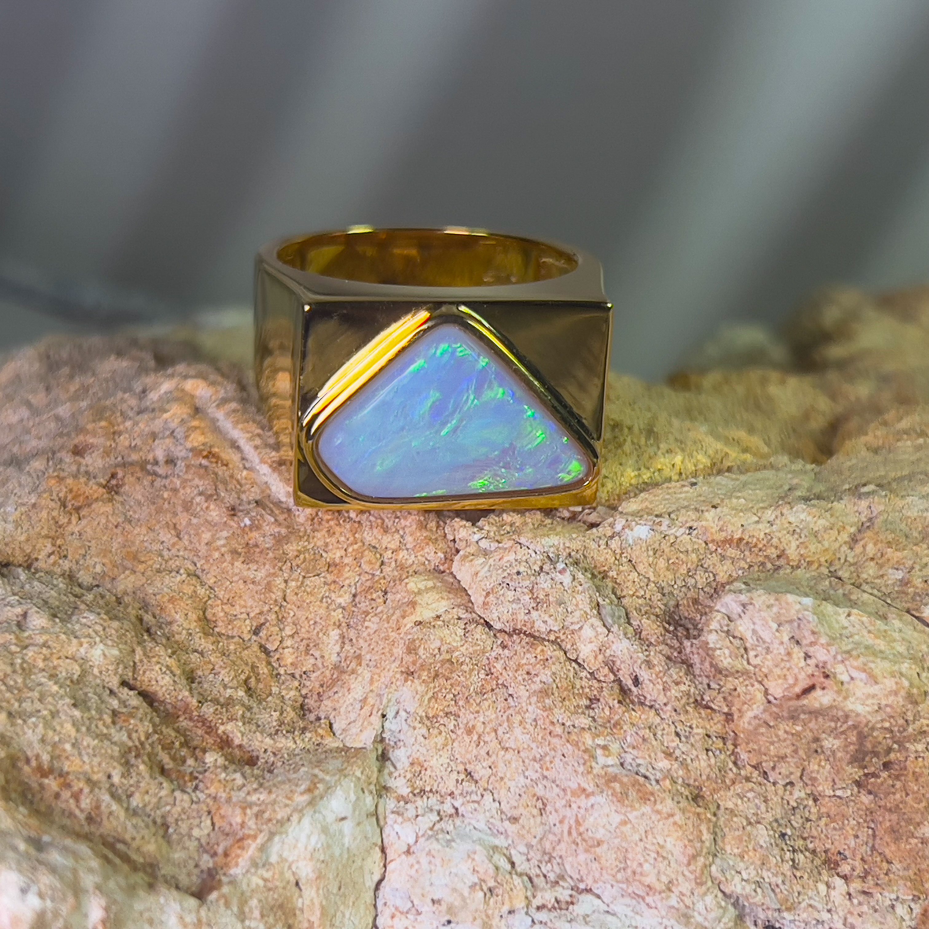 Gold Plated Sterling Silver 3.7ct Light Opal - Masterpiece Jewellery Opal & Gems Sydney Australia | Online Shop