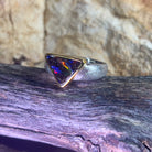 Sterling Silver matte and gold plated Boulder Opal 2.8ct ring - Masterpiece Jewellery Opal & Gems Sydney Australia | Online Shop