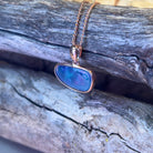 Rose Gold plated Sterling Silver bezel set Light Opal 2.05ct pendant - Masterpiece Jewellery Opal & Gems Sydney Australia | Online Shop