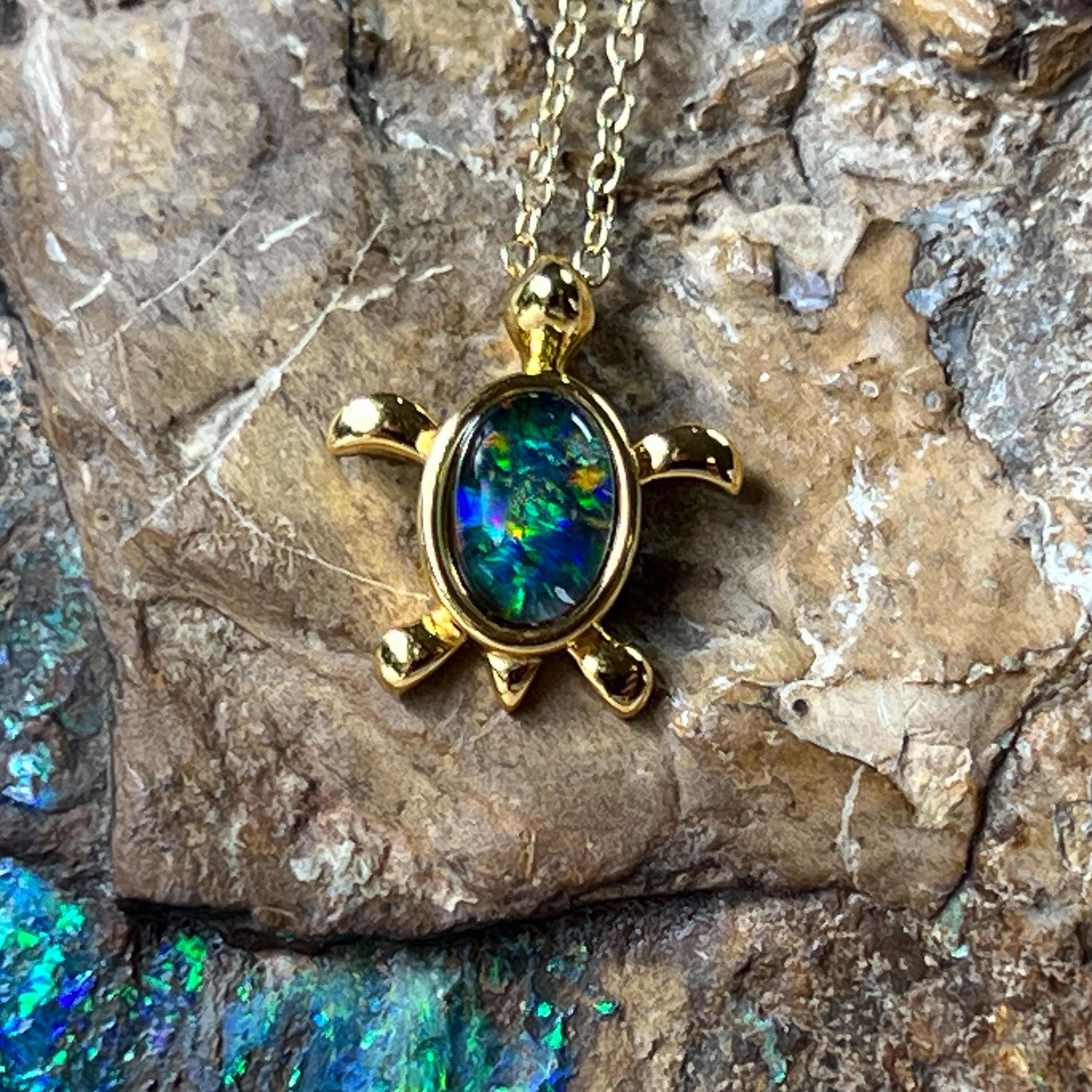 Turtle birthstone deals necklace