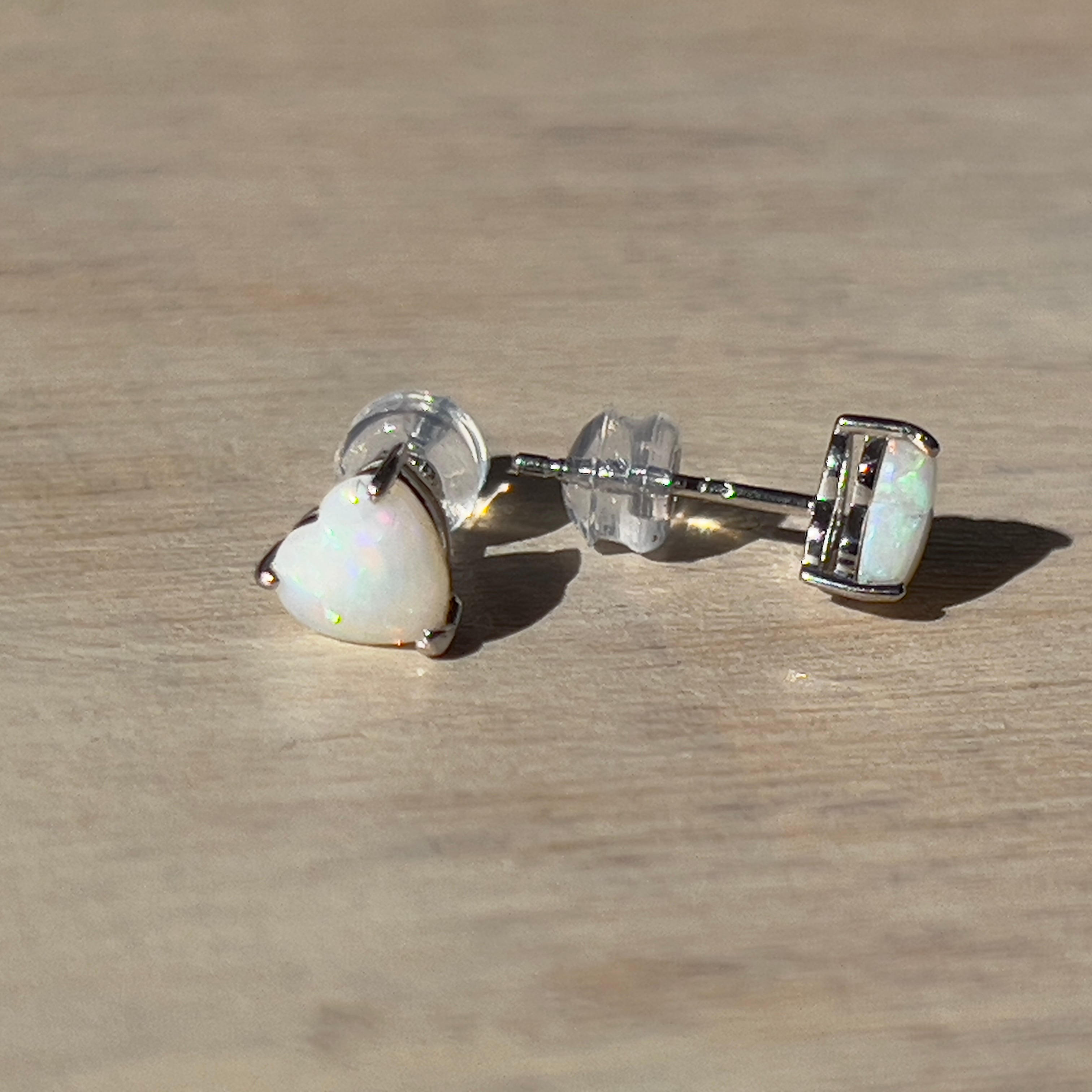 Tiny white gold store stud earrings