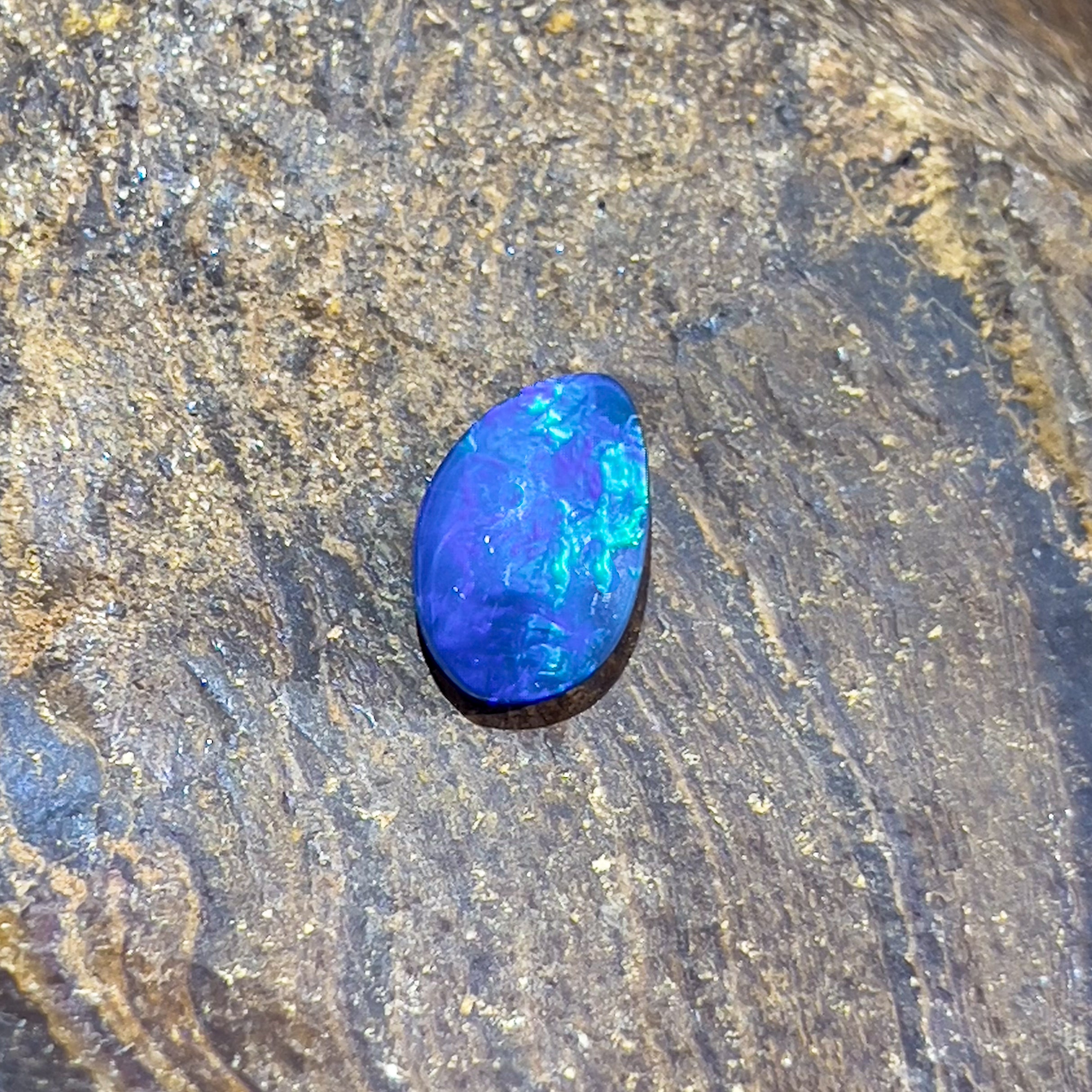 Cornflower Blue buy Genuine Doublet Opal Australian Plain Smooth Boulder Opal Loose Opal Gemstone