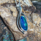 Sterling Silver Opal triplet pendant 33.3x13.3mm - Masterpiece Jewellery Opal & Gems Sydney Australia | Online Shop