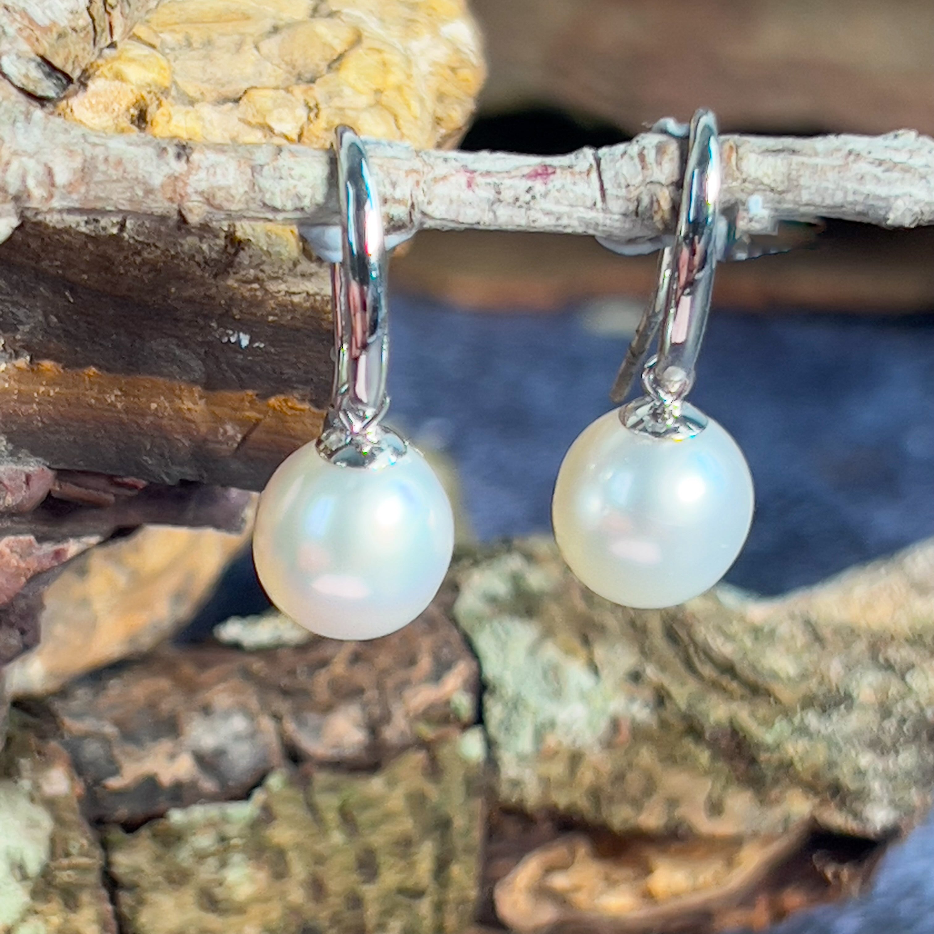 9 mm hot sale pearl earrings