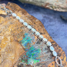 Sterling Silver White Opal 6x4mm tennis bracelet with oval link - Masterpiece Jewellery Opal & Gems Sydney Australia | Online Shop