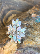 STERLING SILVER OPAL LOTUS RING - Masterpiece Jewellery Opal & Gems Sydney Australia | Online Shop