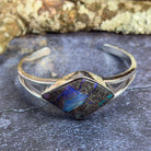 Sterling Silver Boulder Opal torque bangle 32.38ct - Masterpiece Jewellery Opal & Gems Sydney Australia | Online Shop