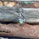 Sterling Silver patterned Black Opal pendant - Masterpiece Jewellery Opal & Gems Sydney Australia | Online Shop