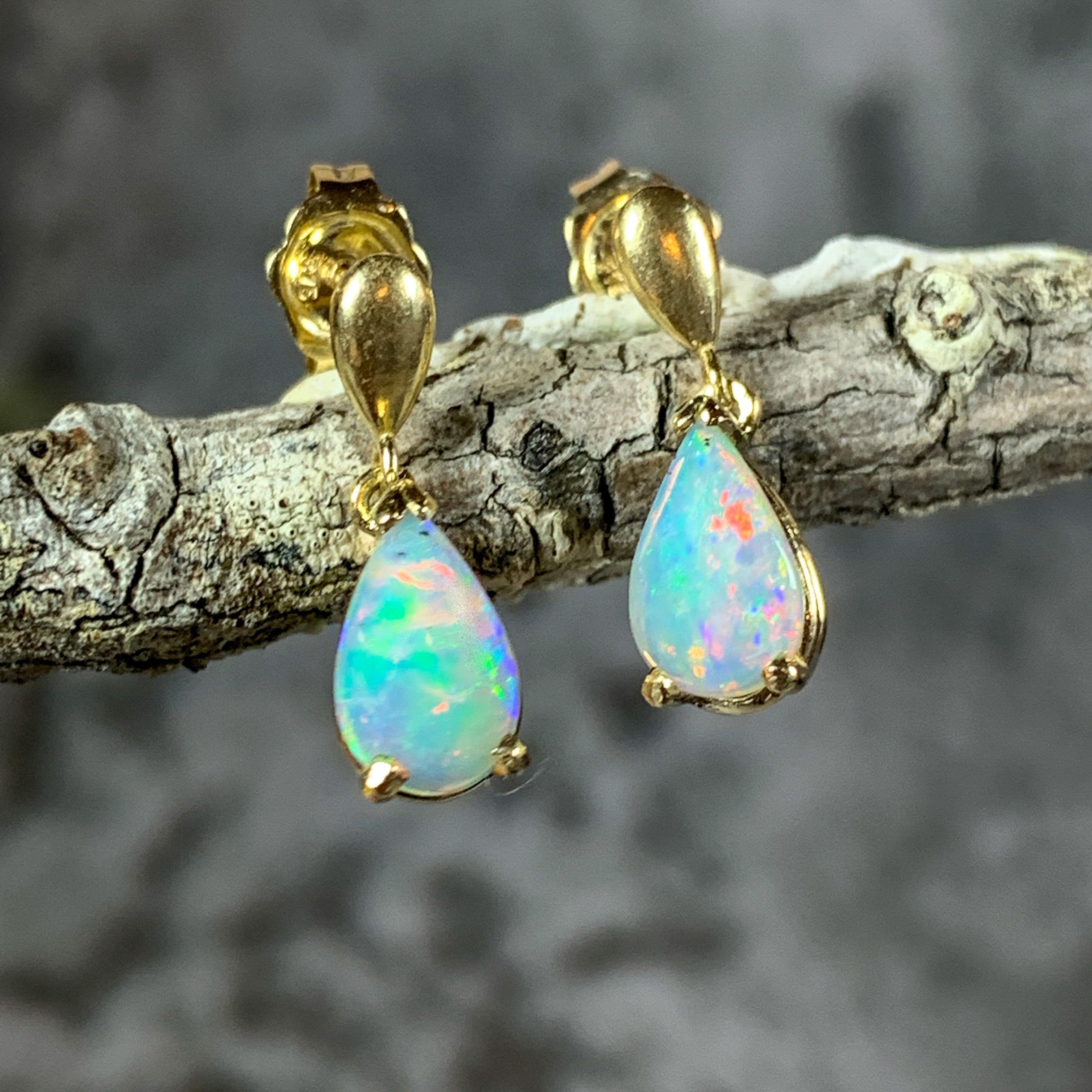 Yellow opal deals earrings