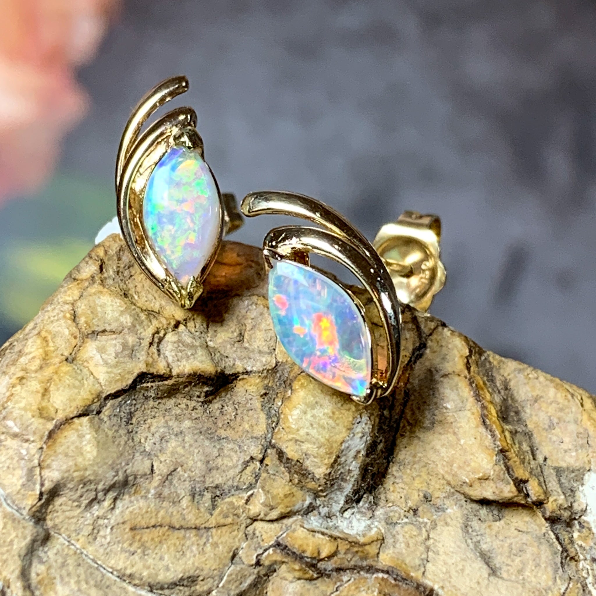 Yellow on sale opal earrings