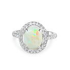 Sterling Silver 10x8mm halo cluster ring - Masterpiece Jewellery Opal & Gems Sydney Australia | Online Shop