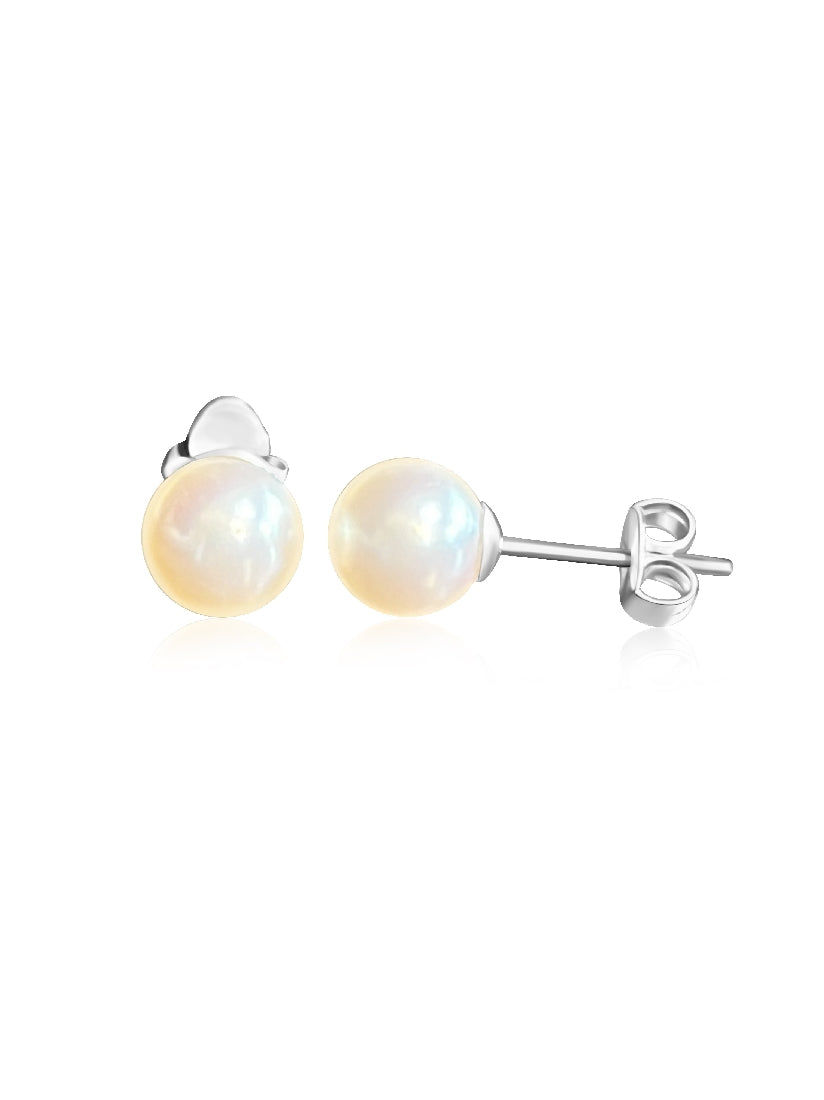 18kt White South Sea 10-10.5mm Pearls studs - Masterpiece Jewellery Opal & Gems Sydney Australia | Online Shop