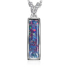 Sterling Silver Opal triplet 20x5mm rectangular pendant - Masterpiece Jewellery Opal & Gems Sydney Australia | Online Shop