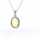 Sterling Silver Light Opal classic bezel pendant 17x12.5mm - Masterpiece Jewellery Opal & Gems Sydney Australia | Online Shop