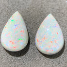 Pair of Pearshape Dark Opals 7.81ct - Masterpiece Jewellery Opal & Gems Sydney Australia | Online Shop