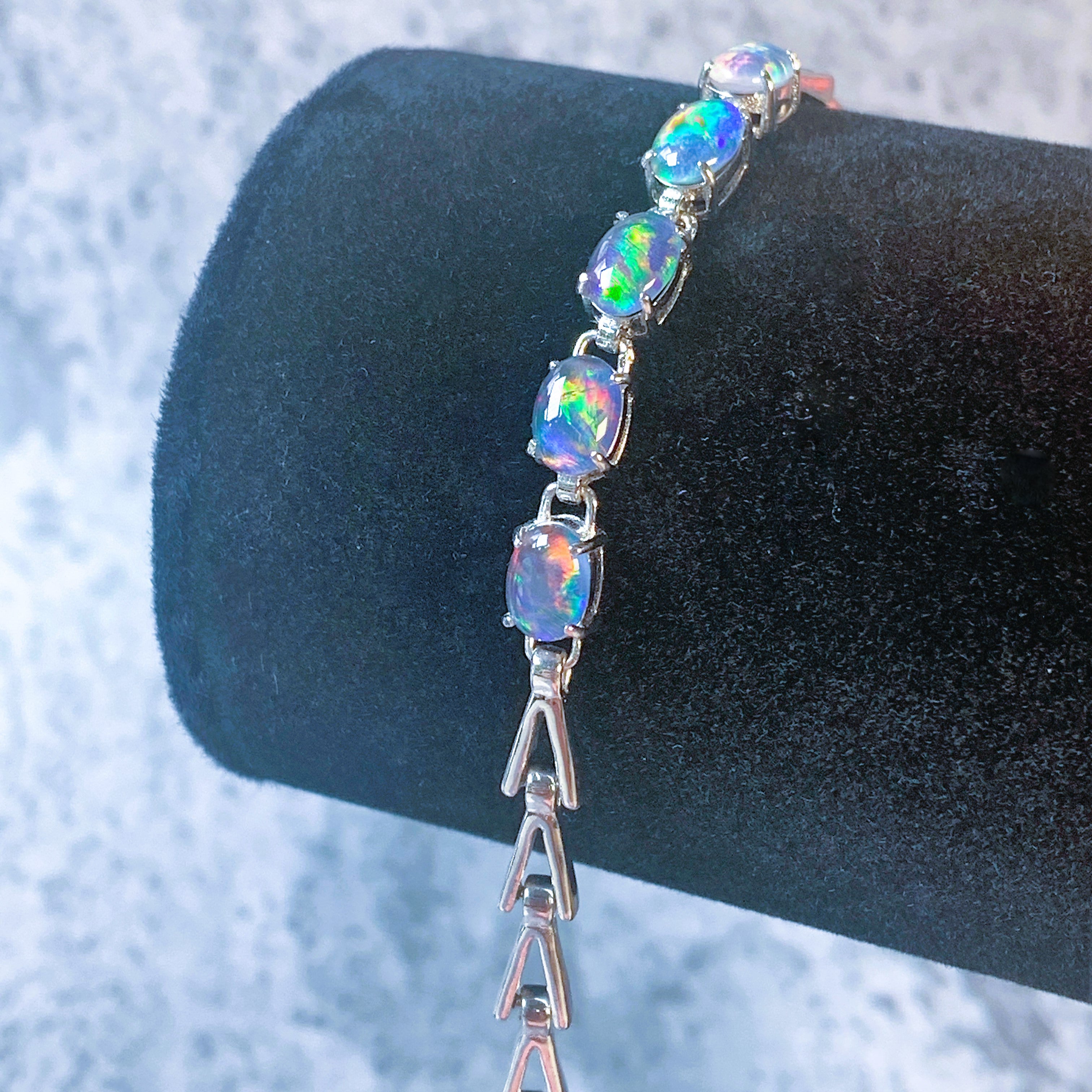 Buy Opal Triplet (5) Stone Pendant Bracelet