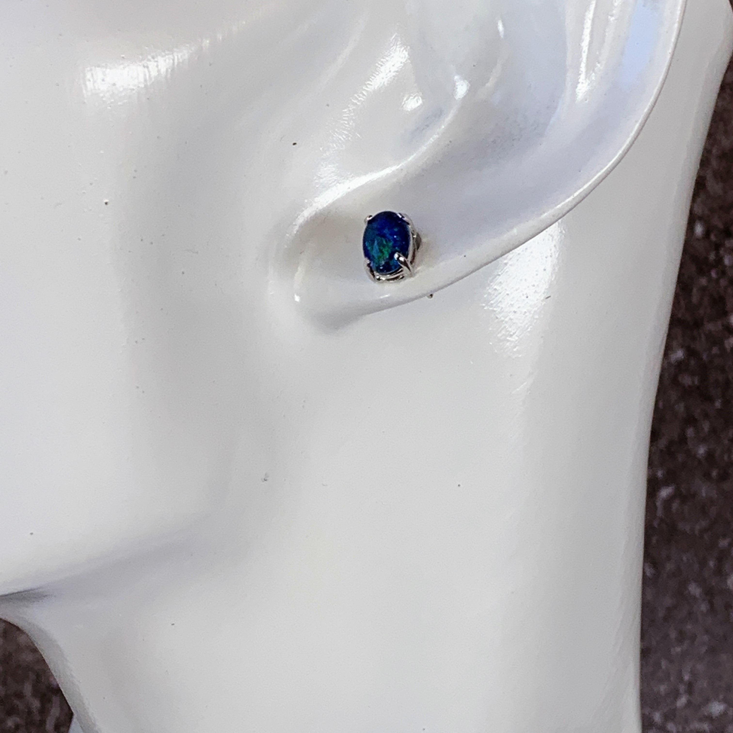 Sterling Silver set one Opal Triplet 14x10mm and two 7x5mm studs - Masterpiece Jewellery Opal & Gems Sydney Australia | Online Shop