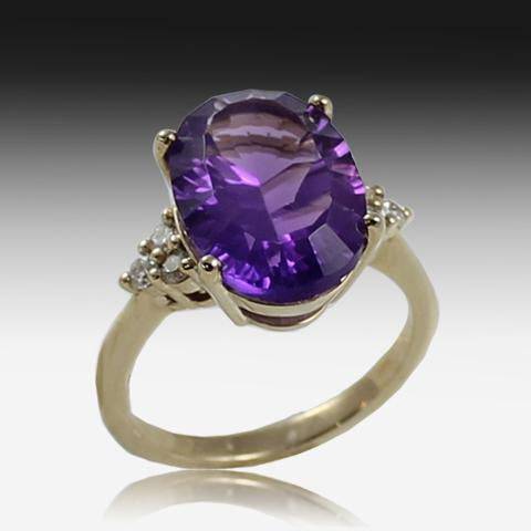 Gold ring deals with purple stone