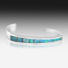 Sterling Silver Opal bangle - Masterpiece Jewellery Opal & Gems Sydney Australia | Online Shop