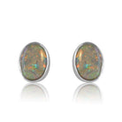 Sterling Silver Black Opal studs - Masterpiece Jewellery Opal & Gems Sydney Australia | Online Shop