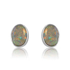 Sterling Silver Black Opal studs - Masterpiece Jewellery Opal & Gems Sydney Australia | Online Shop