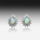 Sterling Silver Crystal Opal earrings - Masterpiece Jewellery Opal & Gems Sydney Australia | Online Shop