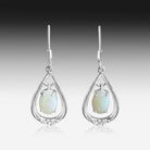 Sterling Silver Opal dangling earrings - Masterpiece Jewellery Opal & Gems Sydney Australia | Online Shop