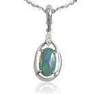 18kt Black Opal and Diamond pendant - Masterpiece Jewellery Opal & Gems Sydney Australia | Online Shop