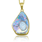 18kt Yellow Gold Boulder Opal and Diamond pendant - Masterpiece Jewellery Opal & Gems Sydney Australia | Online Shop